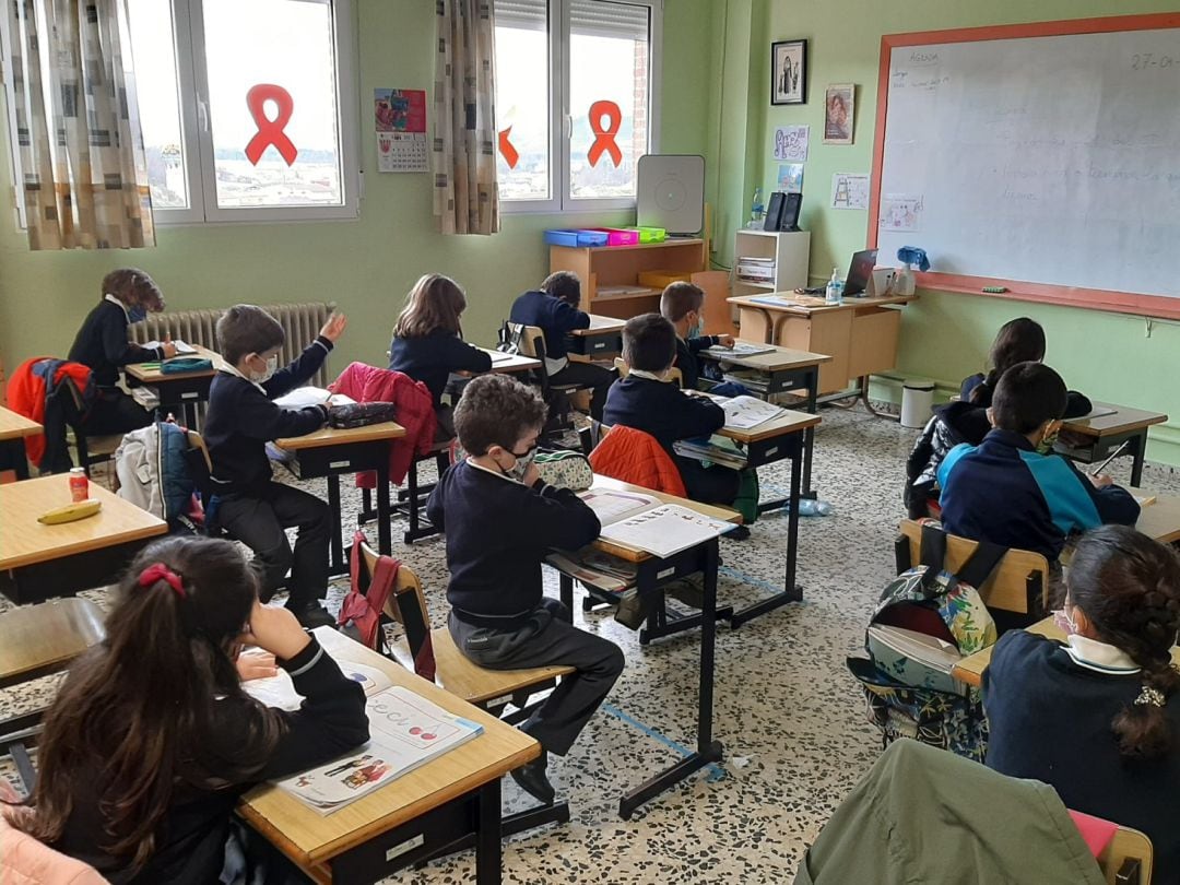 Una de las aulas del Colegio de La Inmaculada.