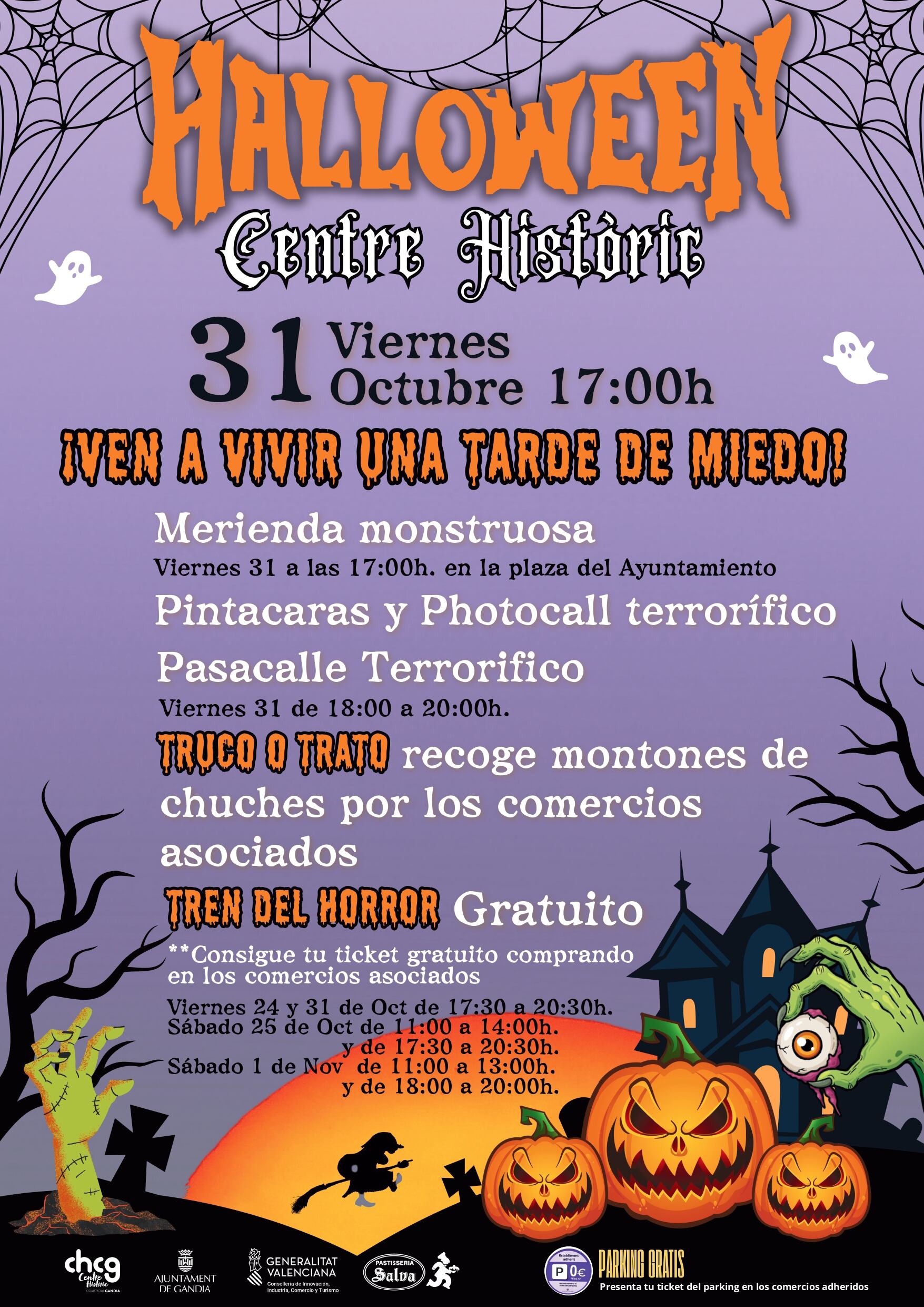 Programación de Halloween en el Centro Histórico.