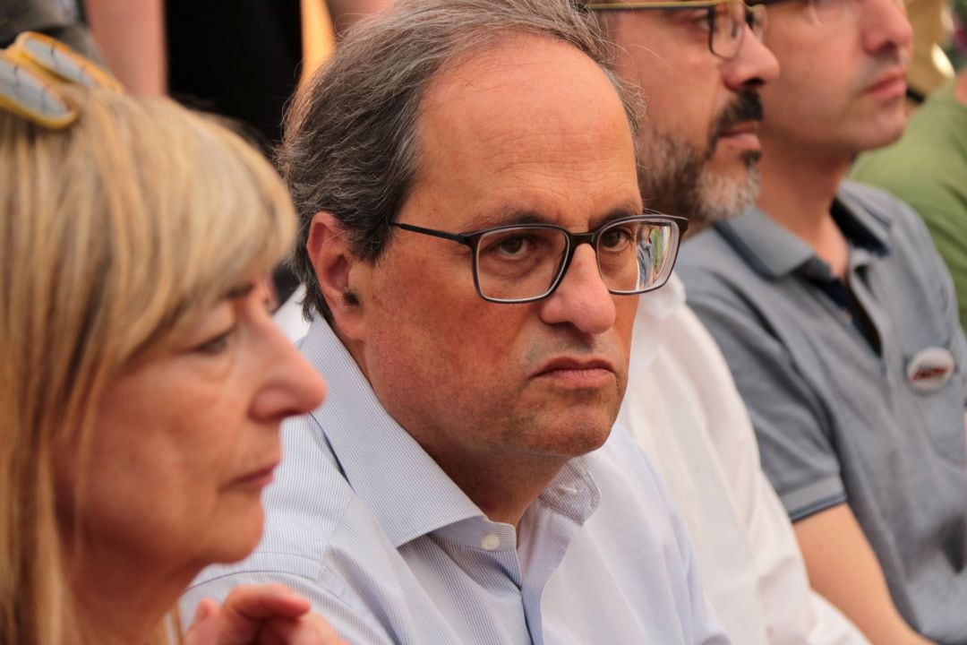 Quim Torra reunido con los alcaldes afectados por el incendio en Tarragona