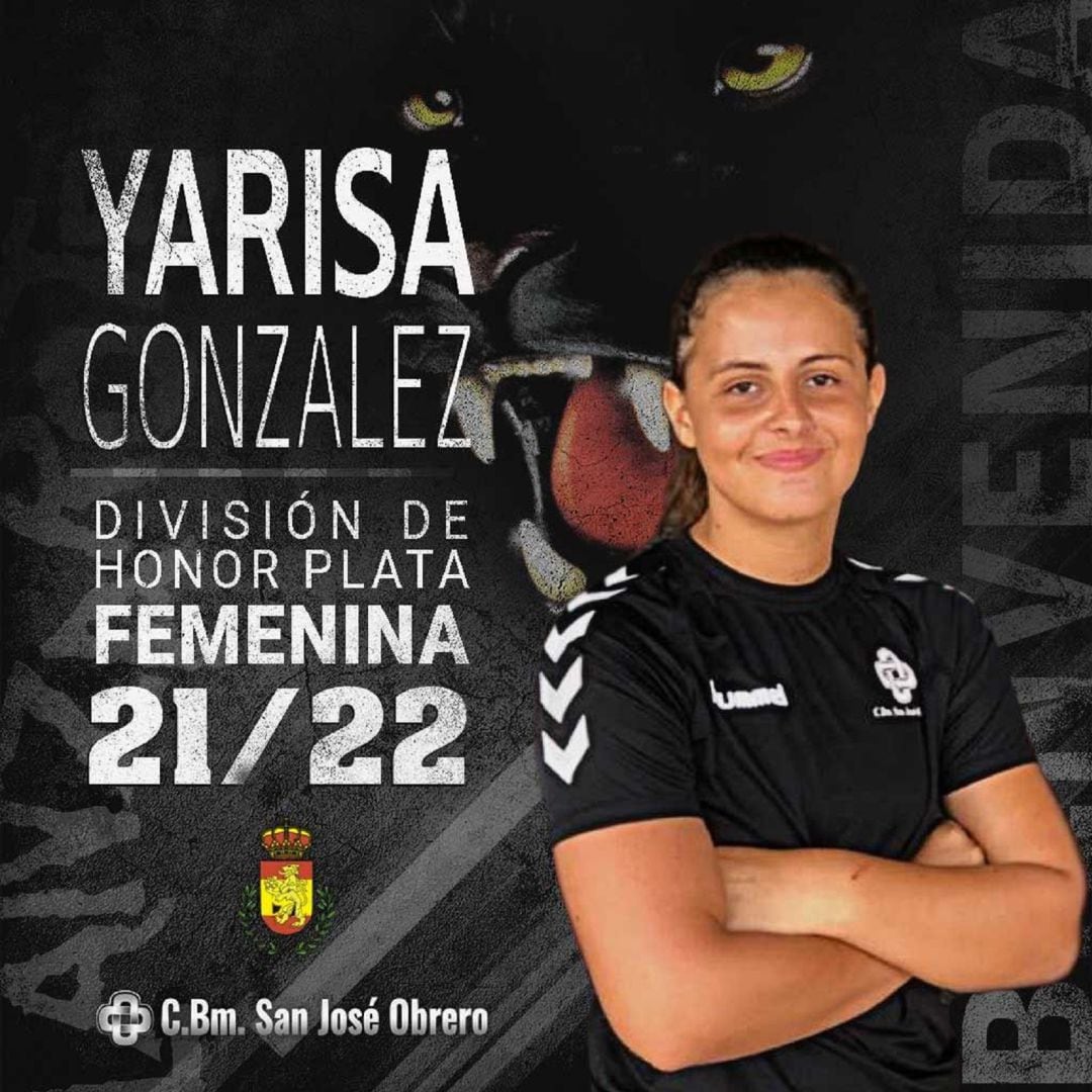 Yarisa González con la camiseta del San José Obrero.