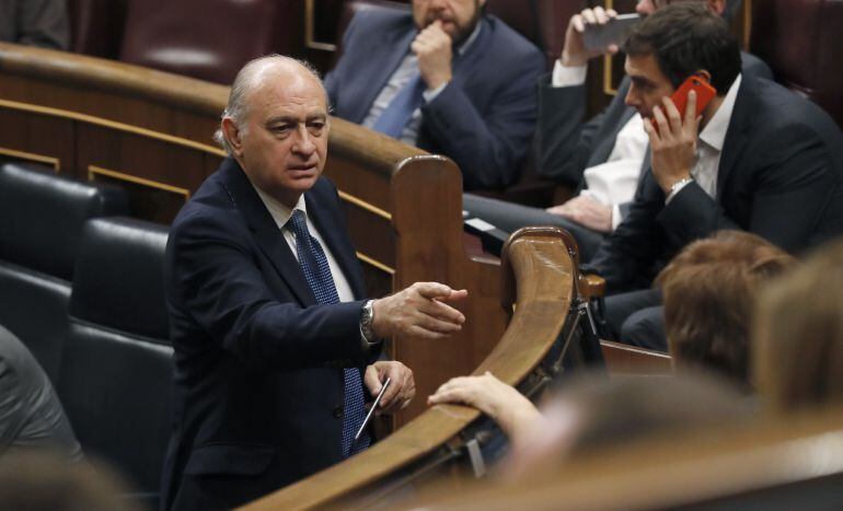 El exministro del Interior Jorge Fernández Díaz, en una fotografía de archivo en el Congreso. 