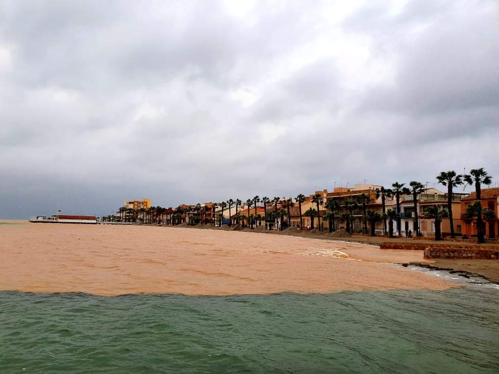 Playas del Mar Menor tras las últimas lluvias