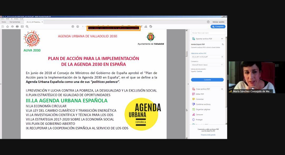 Presentación de la Agenda