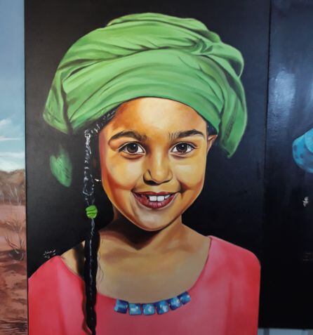 Retrato de una niña refugiada en Zaatari