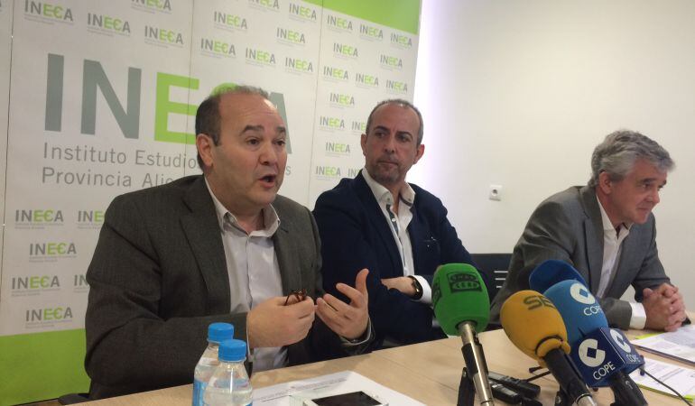 Imagen de Joaquín Melgarejo y Perfecto Palacio durante la rueda de prensa