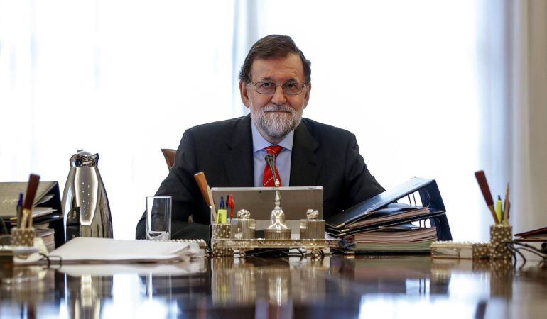 El presidente del gobierno Mariano Rajoy durante la reunión del Consejo de ministros del pasado viernes.