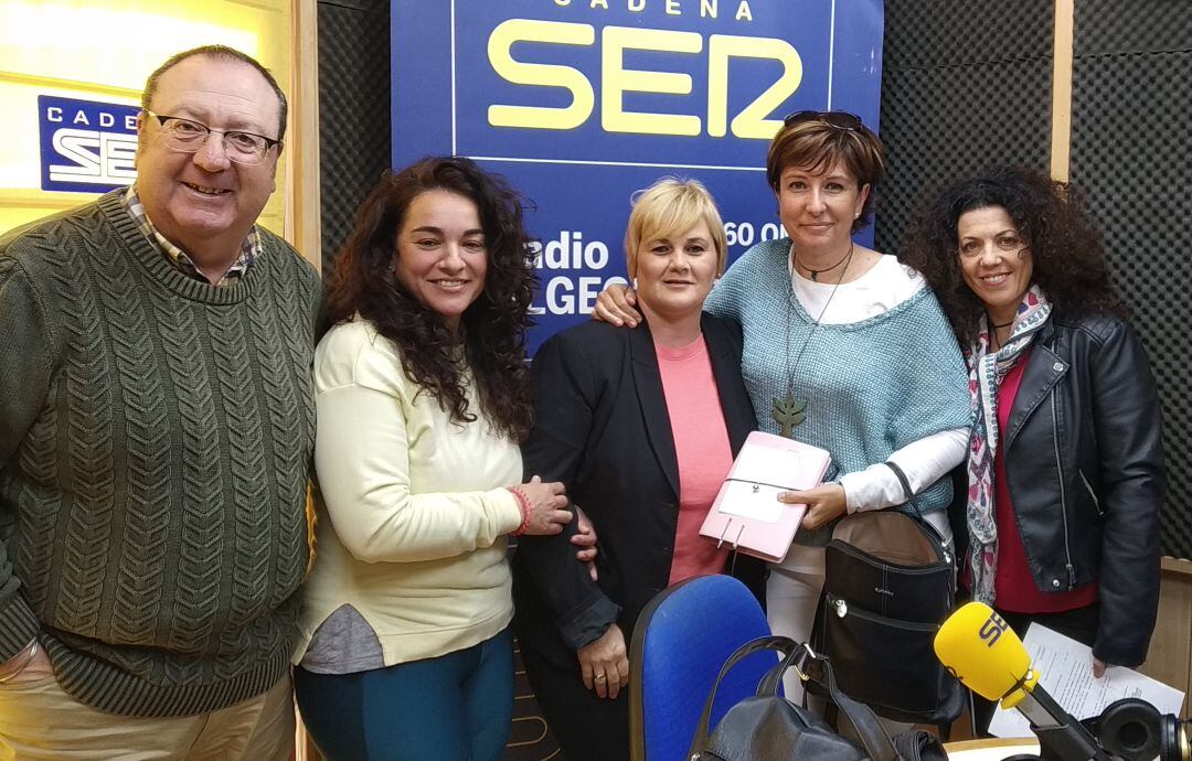 Luisa González, Inmaculada Muñoz, Amelia Henares y María José Solino durante su intervención en Hoy por Hoy Campo de Gibraltar.