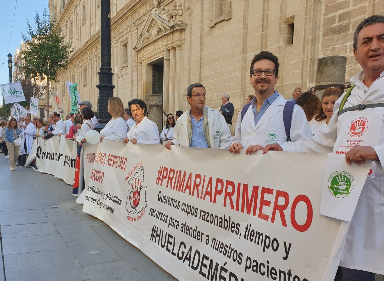 Una protesta anterior del Sindicato Médico Andaluz por sus condiciones laborales
