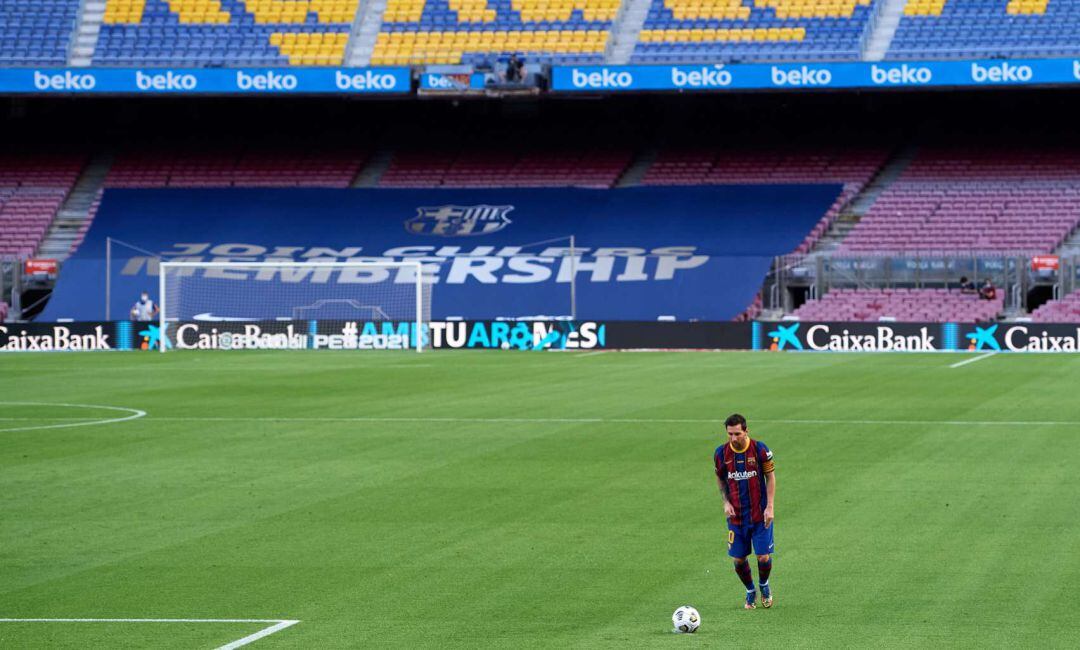Leo Messi, en el Gamper disputado entre el Barcelona y el Elche.