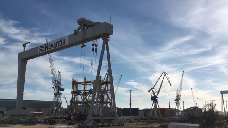 Grúa de Navantia Puerto Real