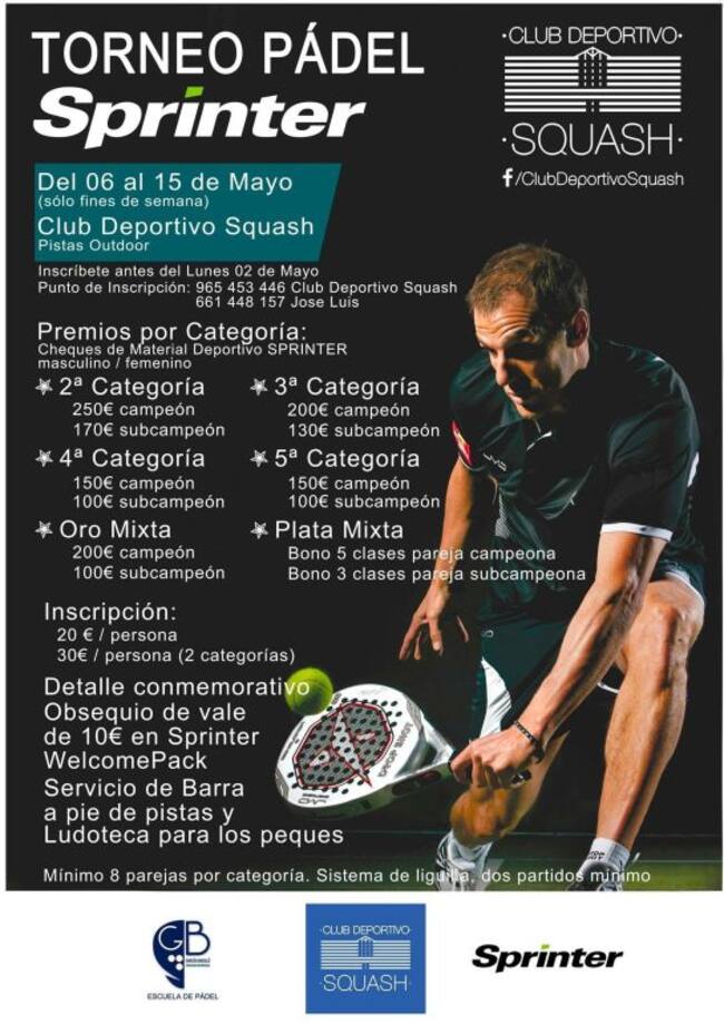 Cartel del Torneo de padel
