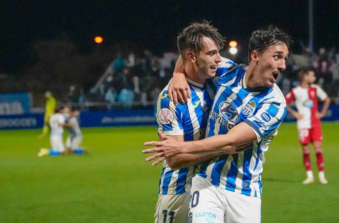 El Atlético Baleares en la victoria frente al Celta