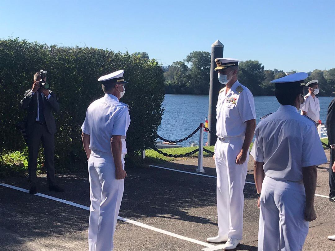 El Rey Felipe VI a su llegada a la Comandancia Naval del Miño