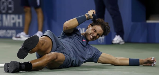 Rafa Nadal celebra su triunfo en Nueva York