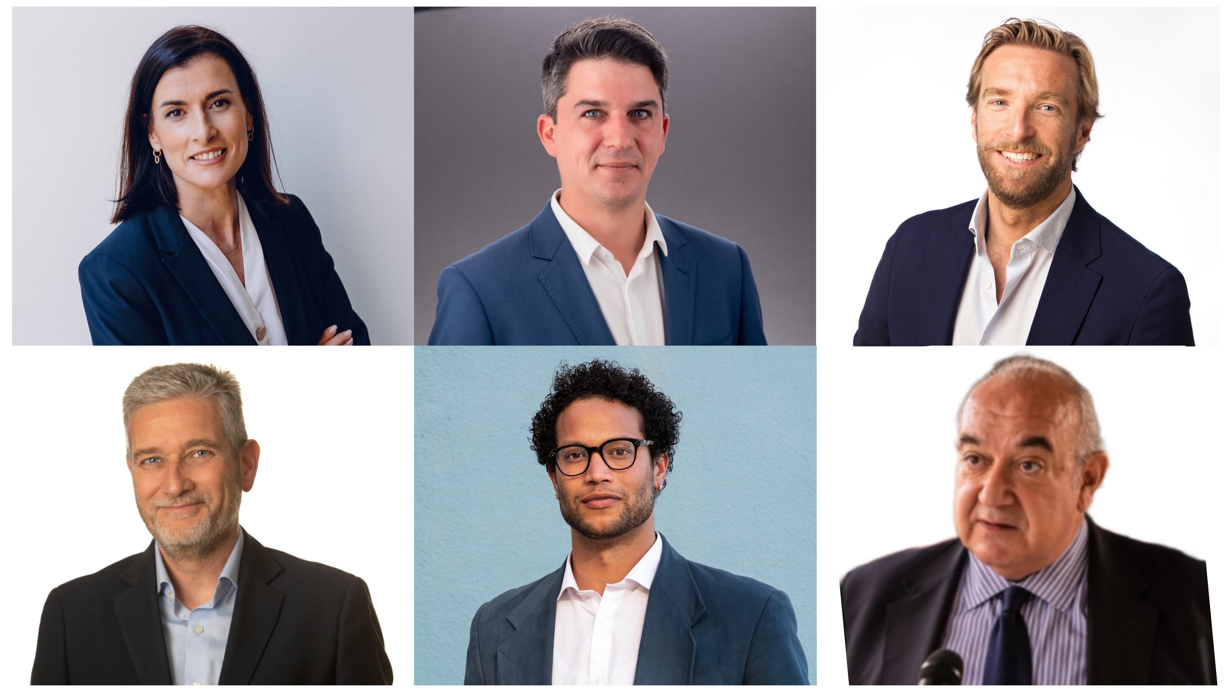 Los candidatos a la Alcaldía de Santander Gema Igual, Daniel Fernández, Felipe Piña, Javier Ceruti, Keruin Martínez y Emilio del Valle.