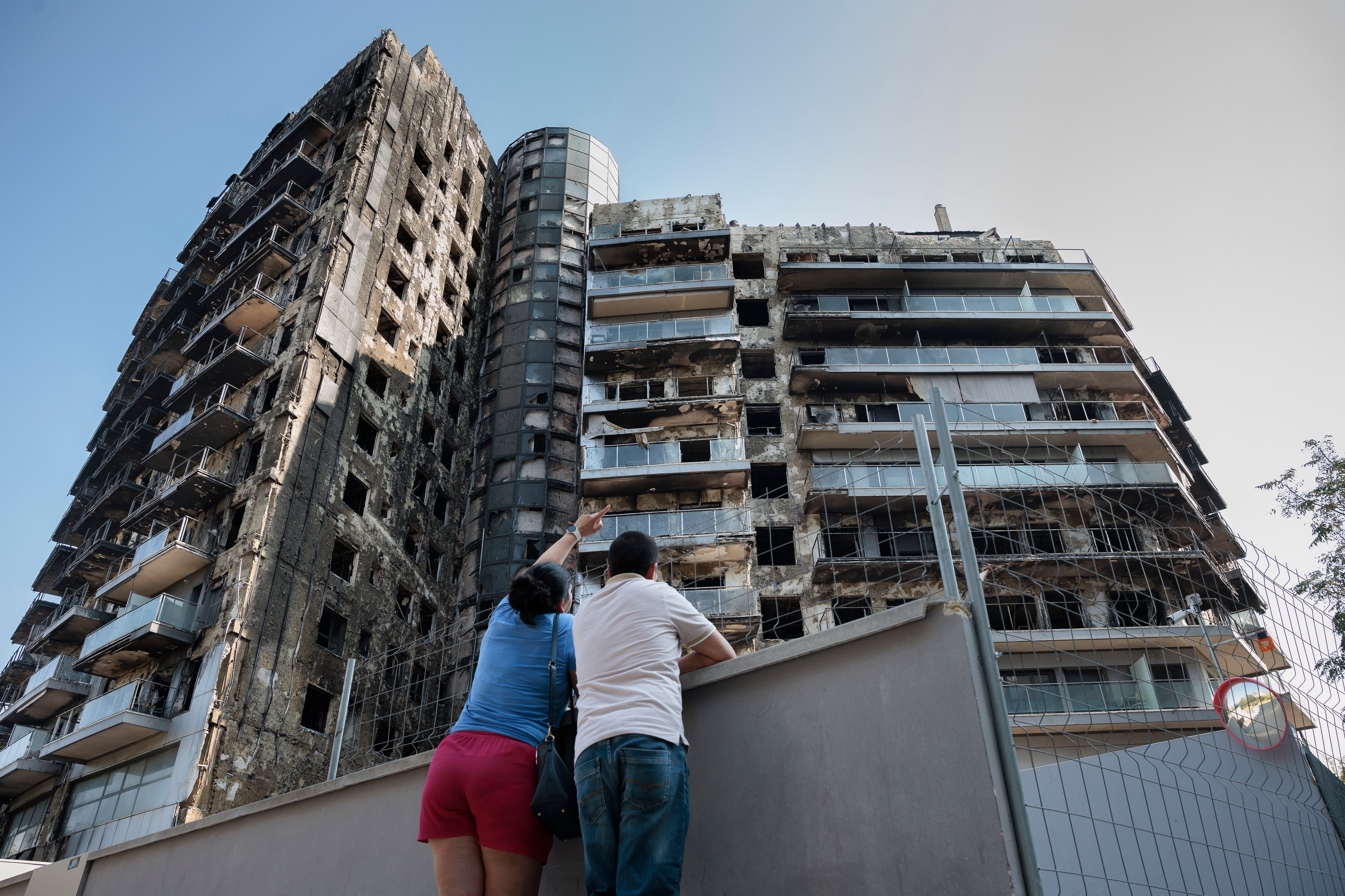 El incendio en el barrio valenciano de Campanar que segó la vida de diez perso.