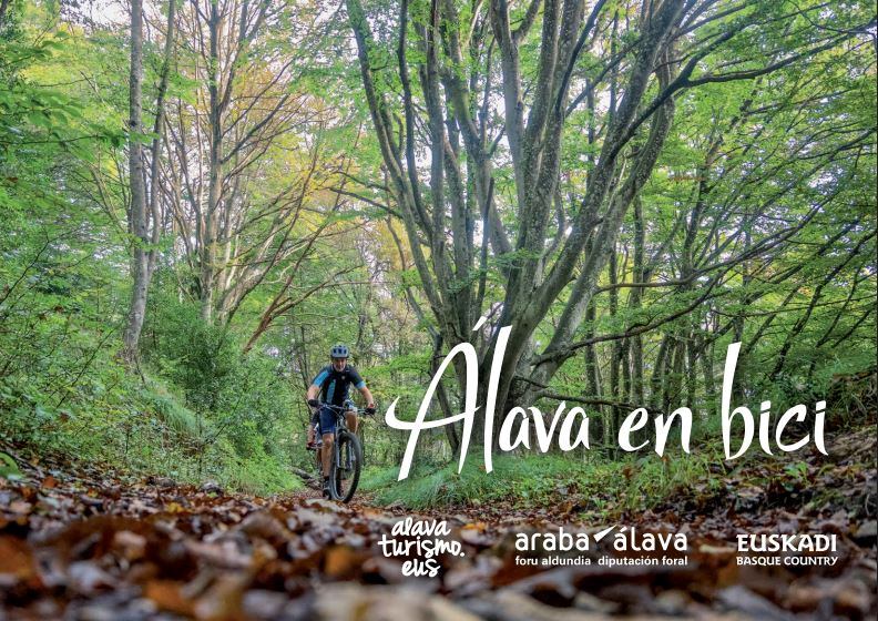 Cartel de la nueva propuesta turística de la Diputación de Álava, 'Álava en bici'.