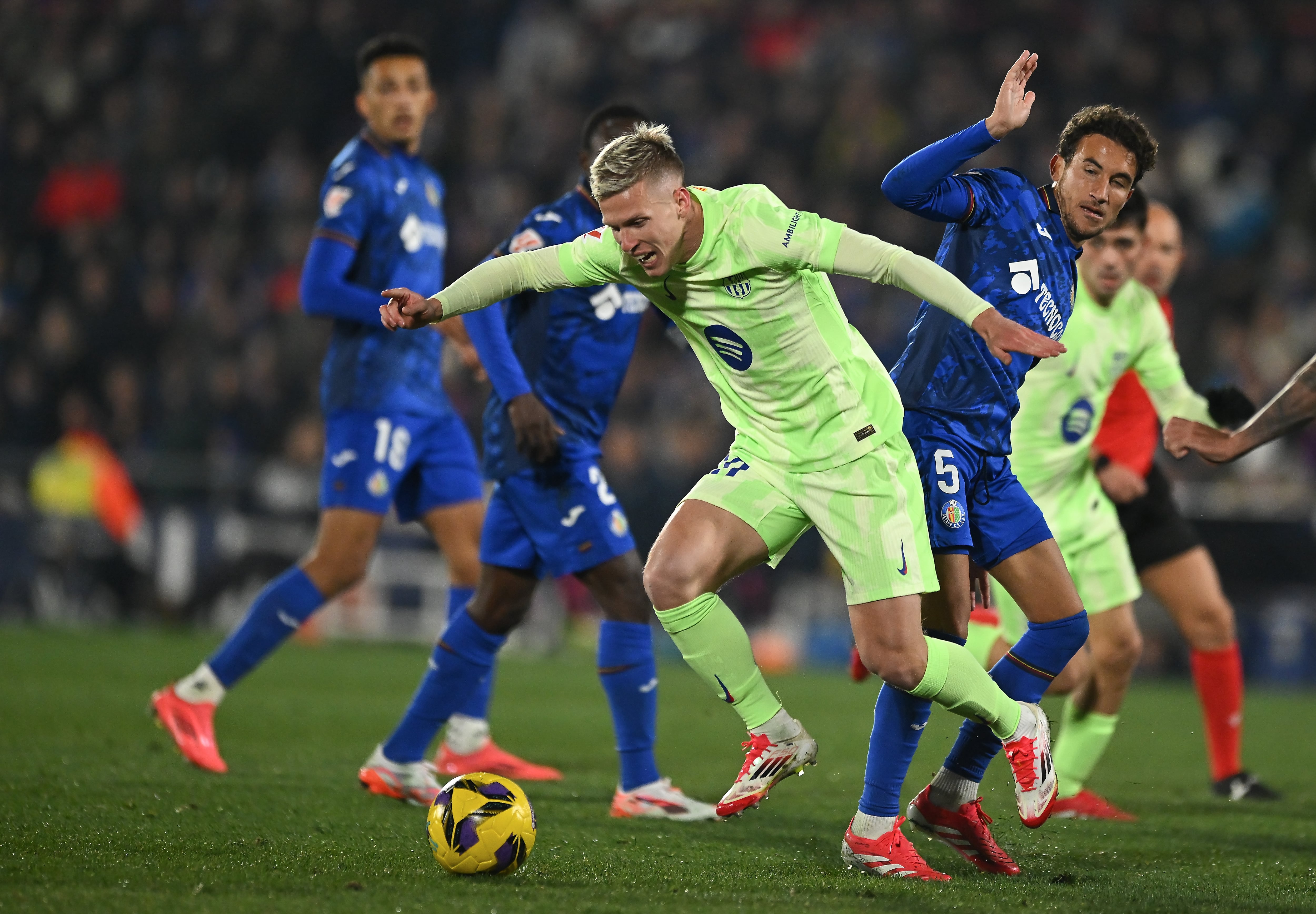 Dani Olmo, durante el partido ante el Getafe