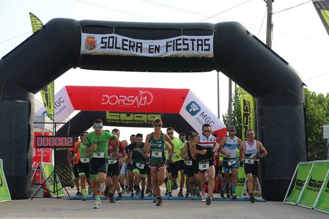 Salida del Duatlón de Solera de Gabaldón 2018