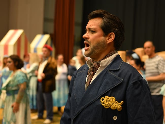 Imagen de uno de los ensayos de la ópera