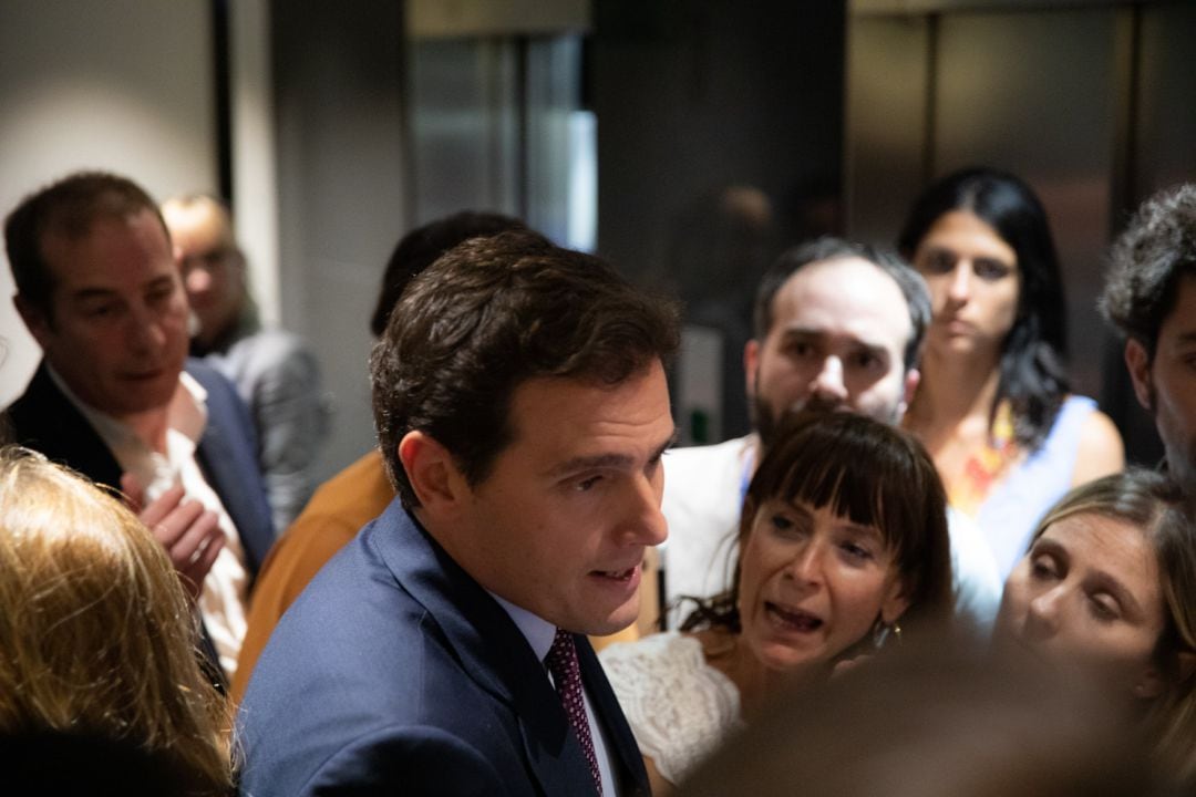 Albert Rivera, después de su reunión con Sánchez.