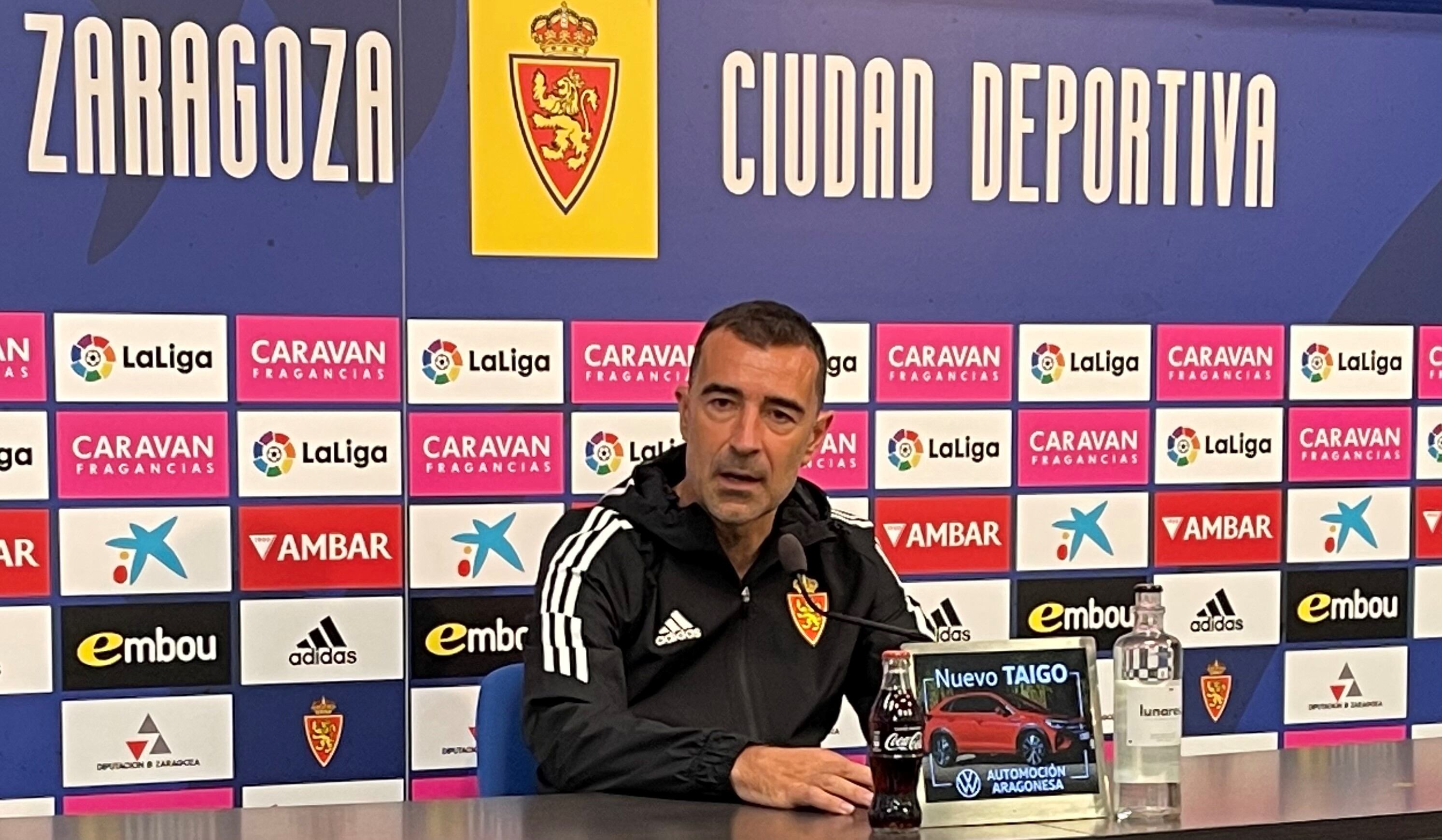 Carcedo, durante la comparecencia previa al partido ante el Mirandés