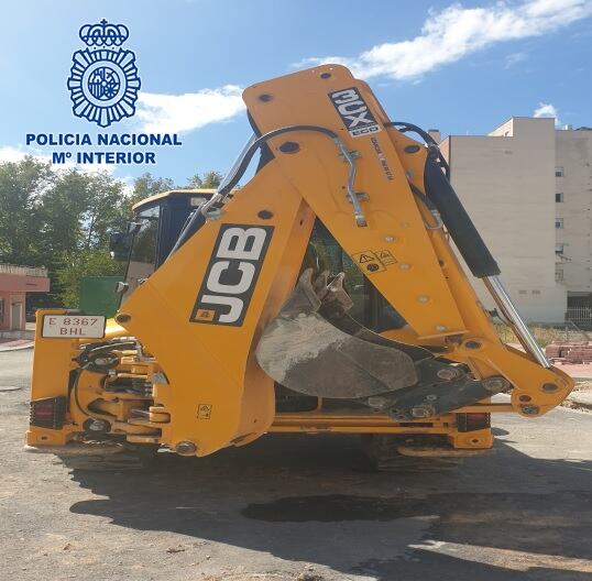 Imagen de la excavadora implicada en el accidente laboral