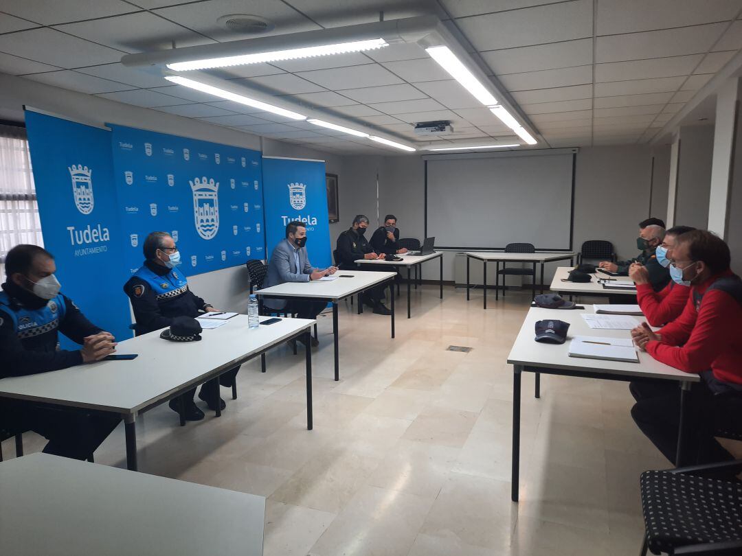 Policía Municipal, Policía Foral, Policía Nacional y Guardia Civil actualizan sus líneas de coordinación para el nuevo escenario Covid en Tudela