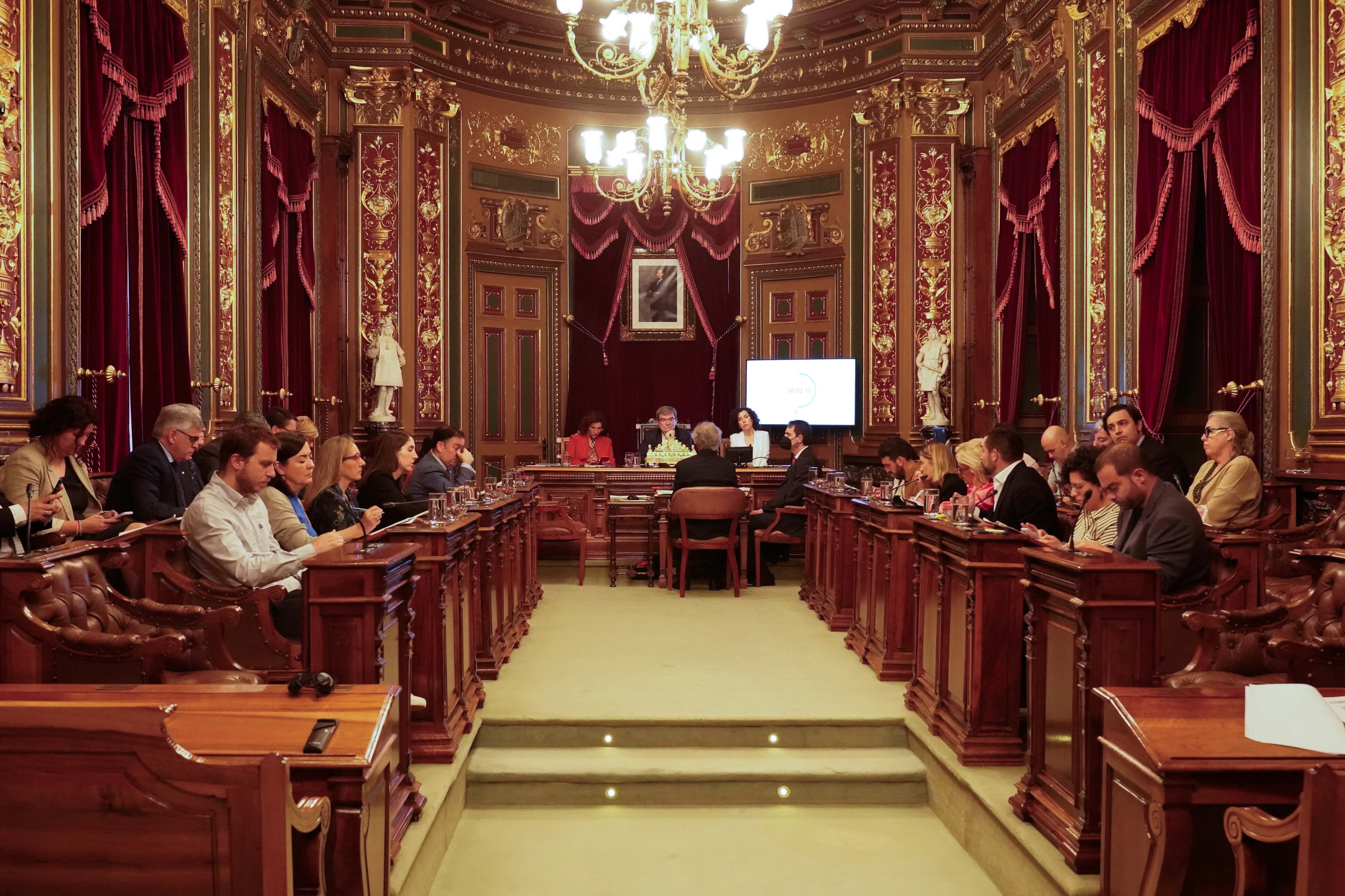 Pleno ordinario del Ayuntamiento de Bilbao.