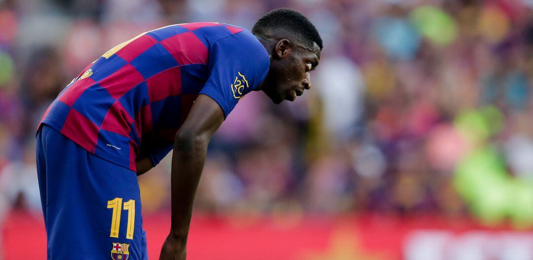 Ousmane Dembélé, durante un partido con el Fútbol Club Barcelona