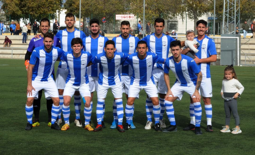 Jugadores del Jerez Industrial antes de un partido 