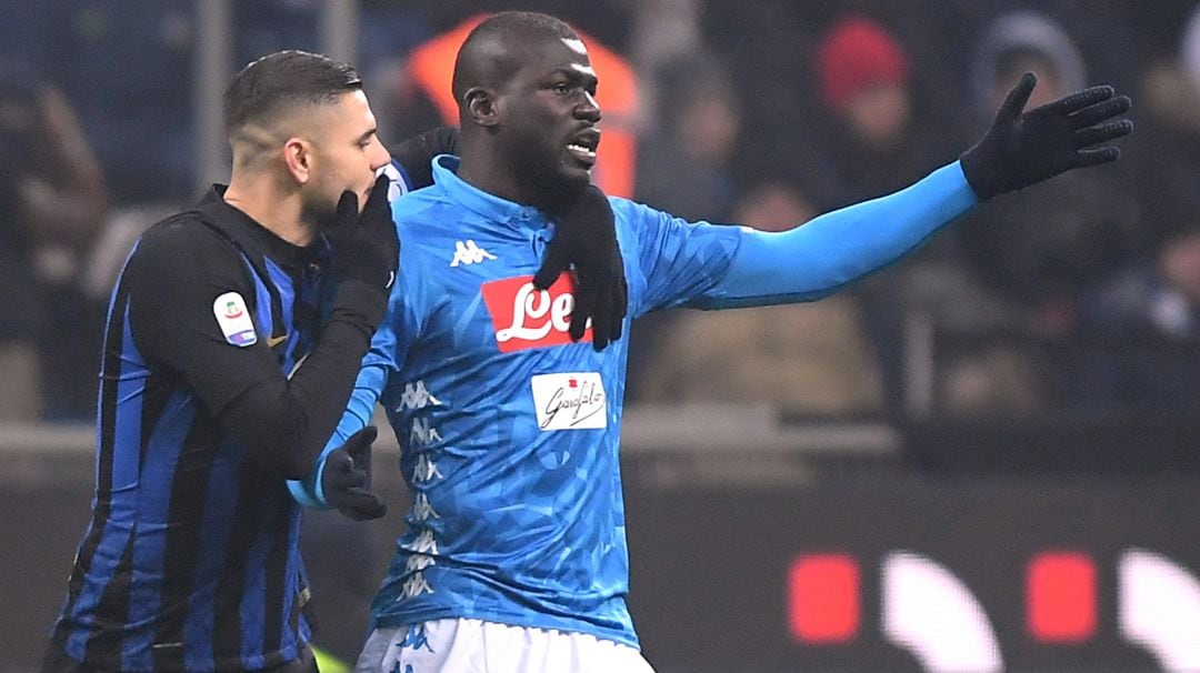 Kalidou Koulibaly, en el partido entre el Inter y el Nápoles.