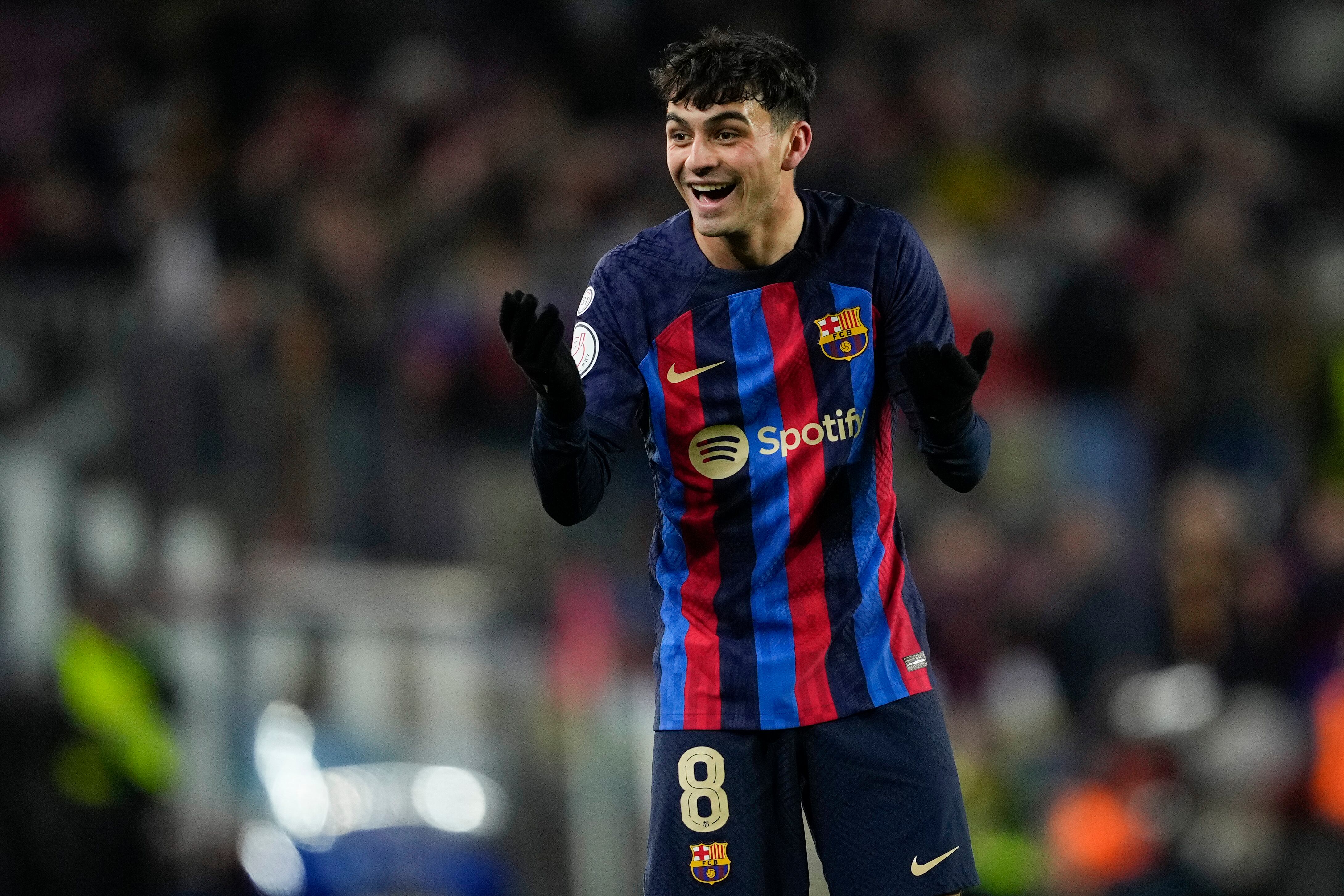 Pedri durante un encuentro del FC Barcelona.