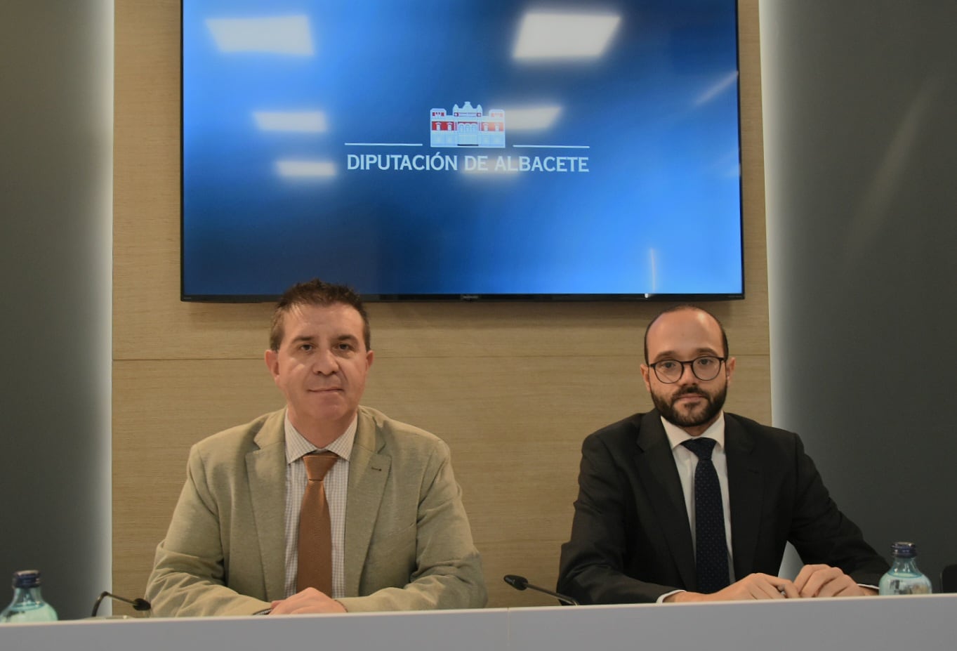 Santiago Cabañero y Fran Valera, durante la rueda de prensa