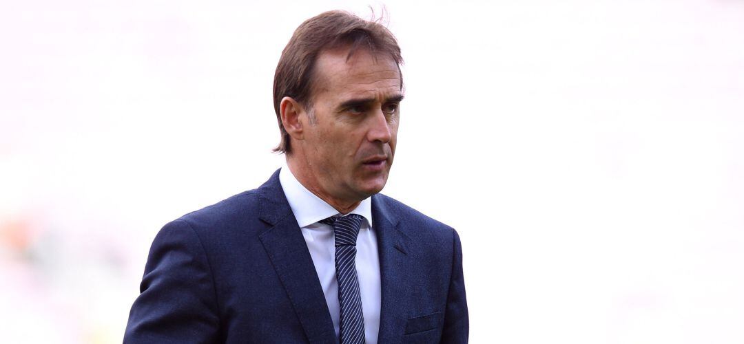 Julen Lopetegui, durante la previa del Clásico del pasado domingo