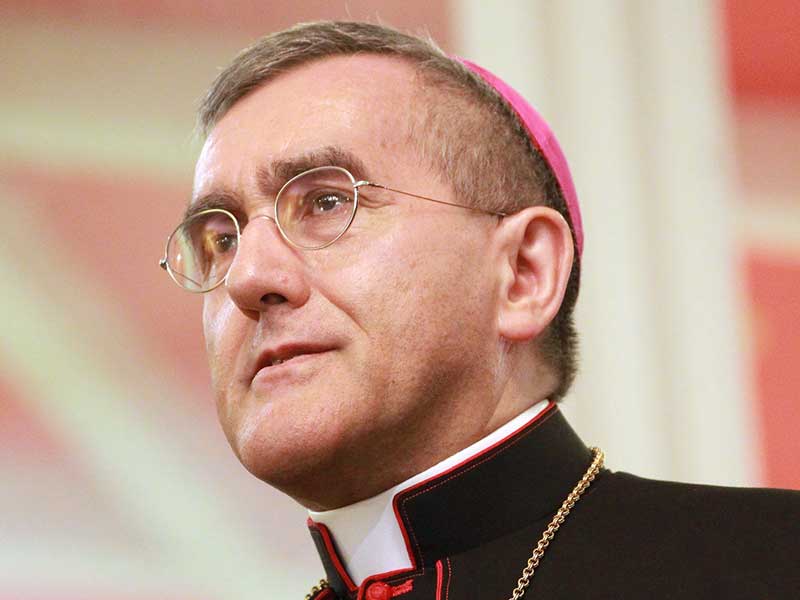 Primer plano del arzobispo Piero Pioppo, nuevo nuncio del Vaticano en España.