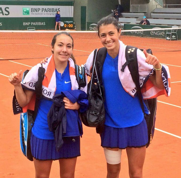 Paula Arias y Olga Danilovic estarán en la final de dobles del Roland Garros Junior