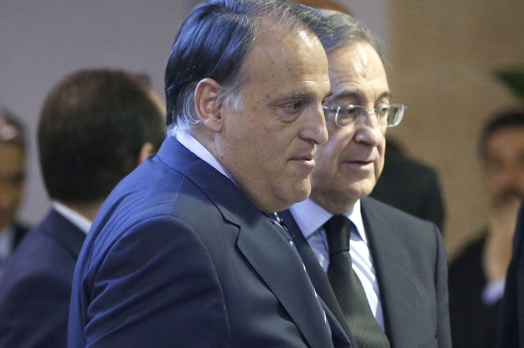 Javier Tebas y Florentino Pérez.