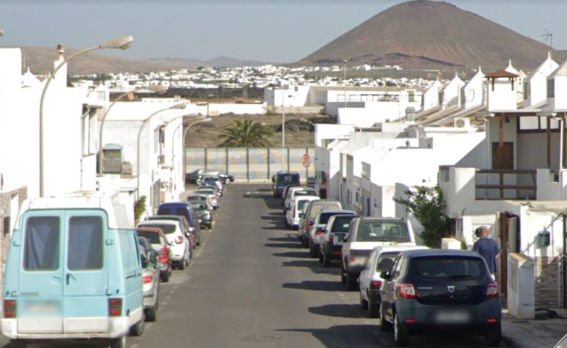 Una de las calles del barrio de Tinasoria, en Arrecife.