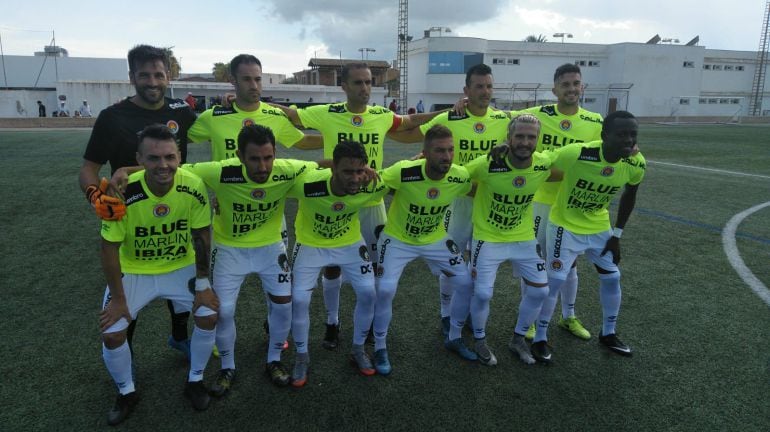 Once inicial del Ibiza en el partido de ayer