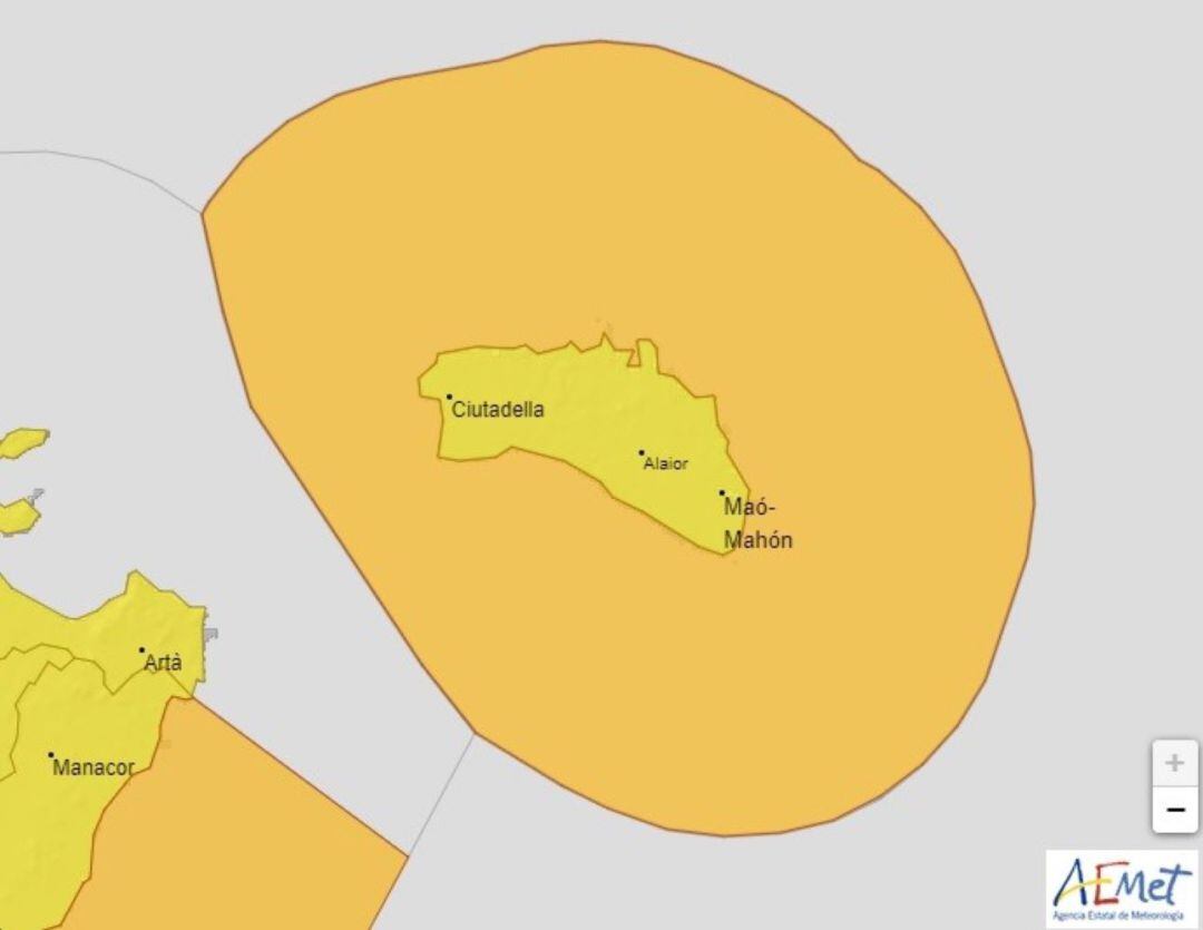 AEMET avis aque la borrasca Àlex es farà sentir a Menorca amb una alerta taronja per fenòmens costaners adversos a partir de divendres.