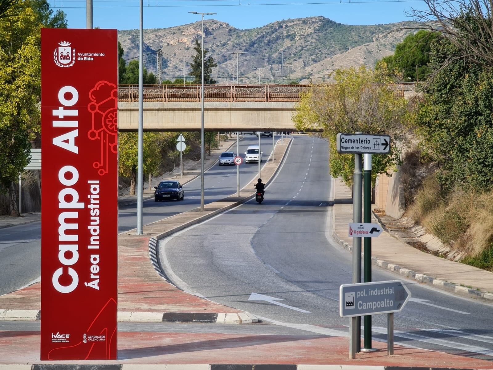 Acceso al polígono Campo Alto de Elda