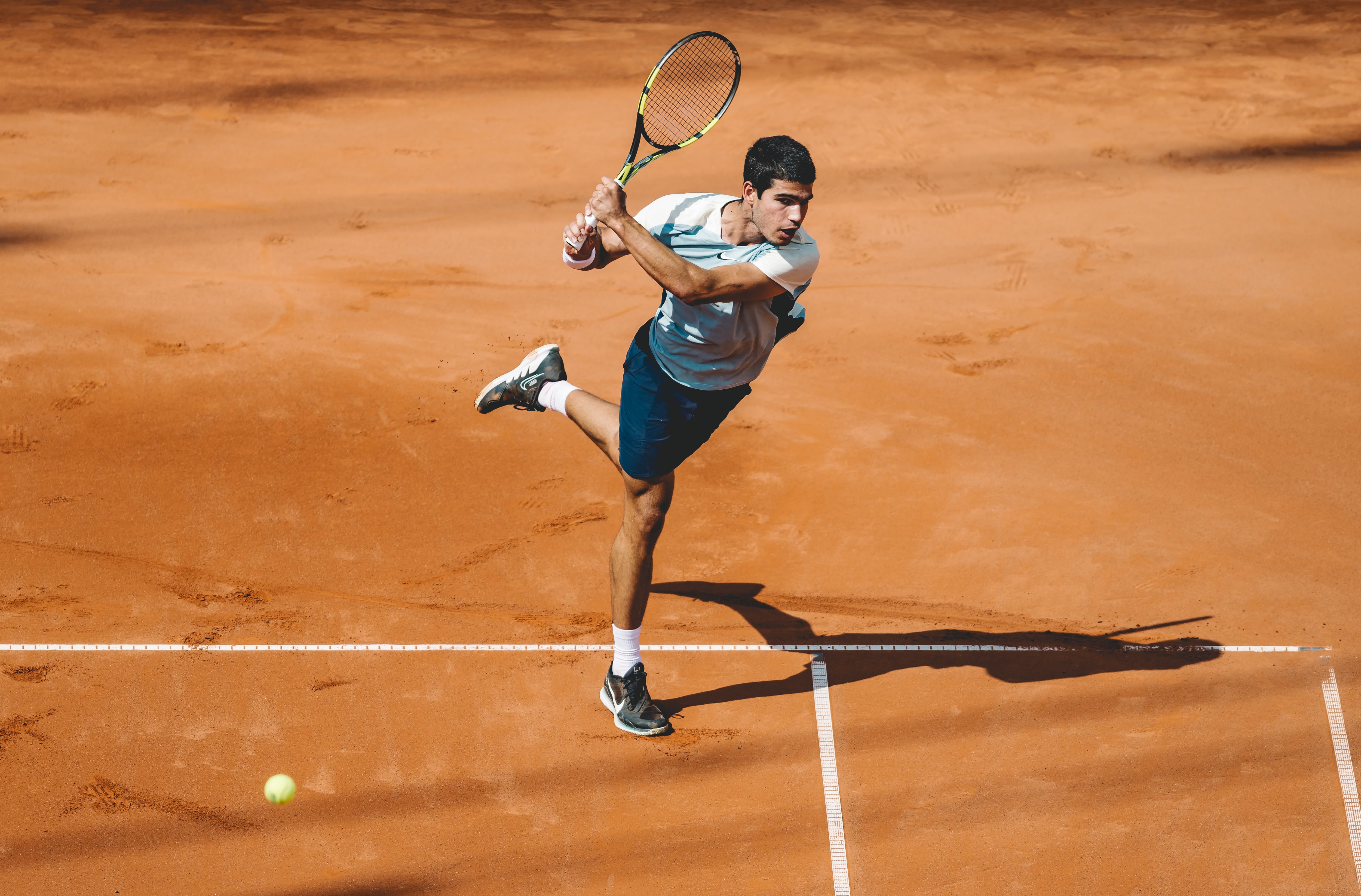 Alcaraz durante la final ante Musetti.