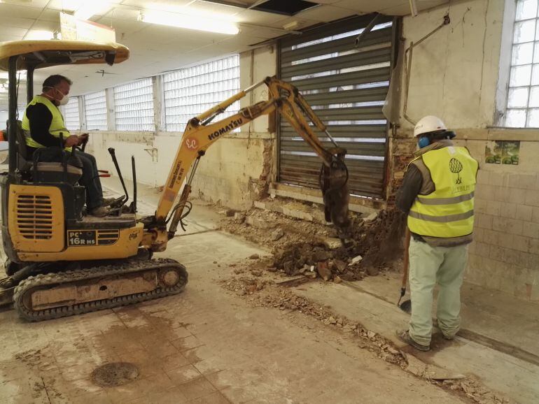 obras en el interior del Mercado Central