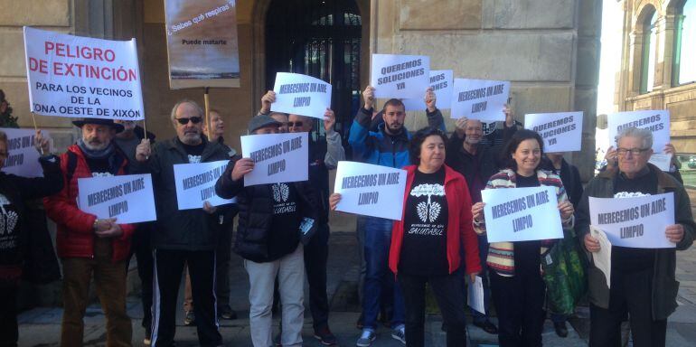 Movilización de la Plataforma Contra la COntaminación de Gijón