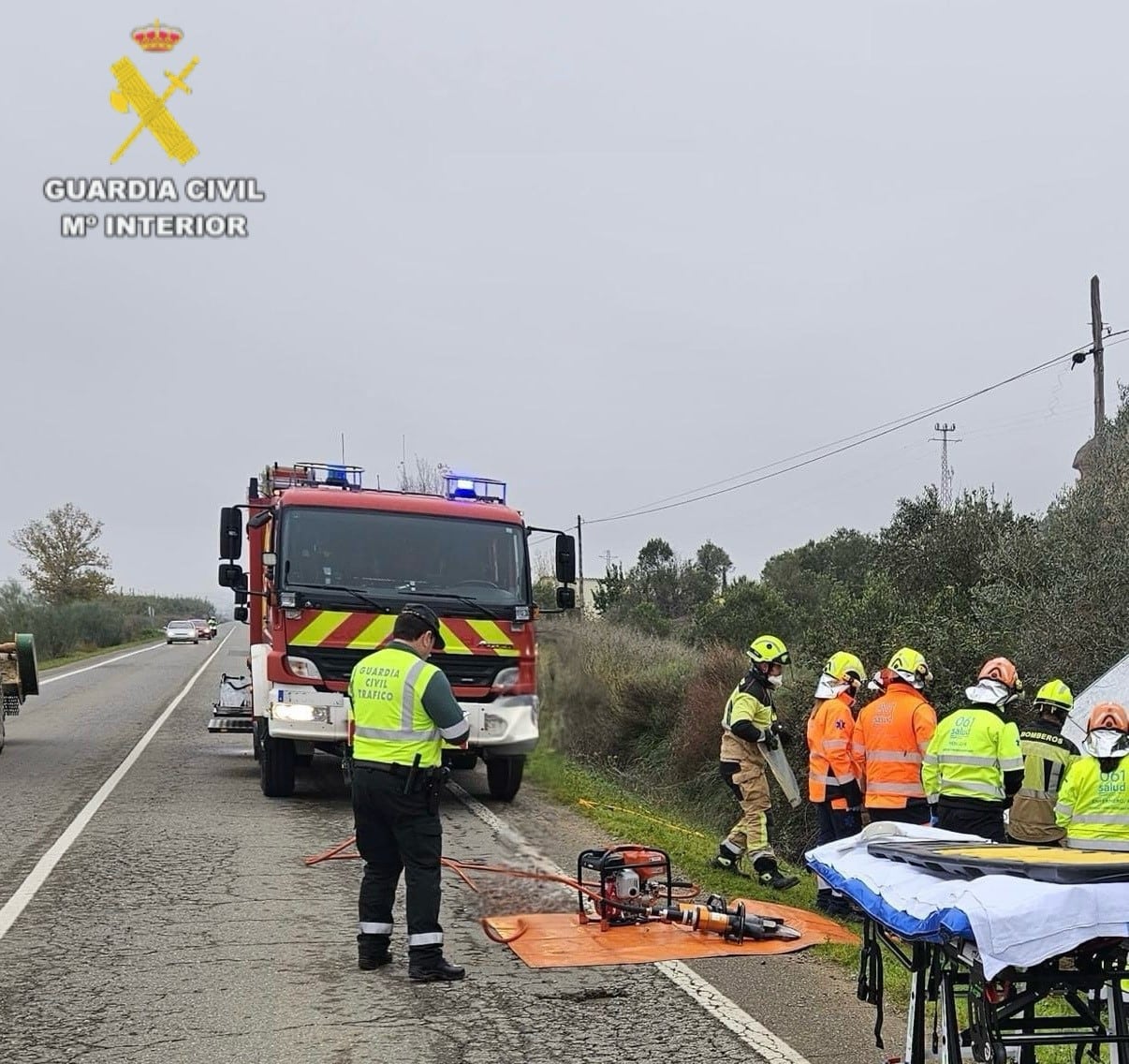 El accidente de circulación ha ocurrido este lunes a las 13:50 horas. Foto: Guardia Civil