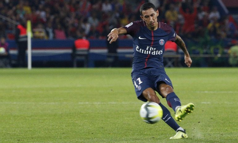 Ángel Di María durante un partido con el PSG esta temporada 