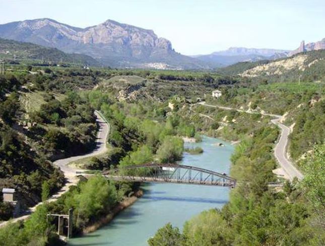 Zona en la que se proyectaba la construcción del embalse de Biscarrués