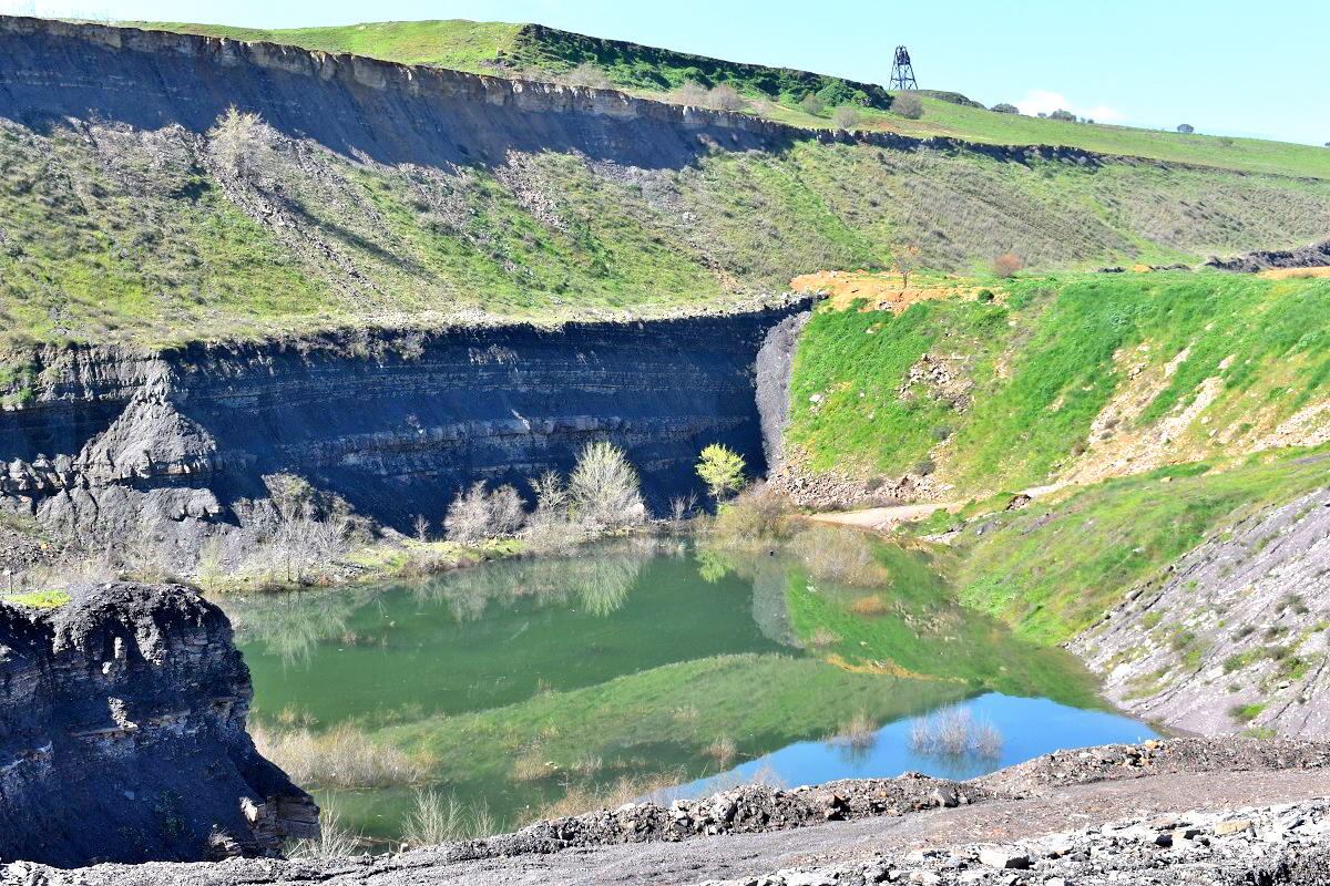 Excavaciones en la antigua Mina La Extranjera del Carbonífero de Puertollano