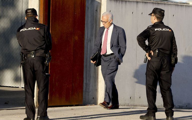 Alfonso García Pozuelo, expropietario de Constructora Hispánica, en la Audiencia Nacional en San Fernando de Henares donde prestó declaración en el macrojuicio de la trama Gürtel